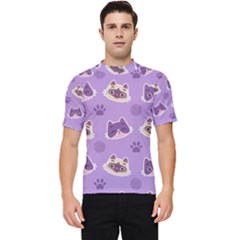 Cute Colorful Cat Kitten With Paw Yarn Ball Seamless Pattern Men s Short Sleeve Rash Guard by Salman4z