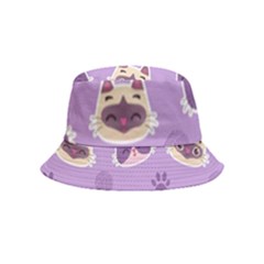 Cute Colorful Cat Kitten With Paw Yarn Ball Seamless Pattern Bucket Hat (kids) by Salman4z