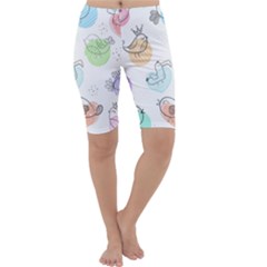 Cartoon Bird Cute Doodle Bird Cropped Leggings  by Salman4z