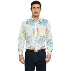 Cartoon Bird Cute Doodle Bird Men s Long Sleeve  Shirt by Salman4z