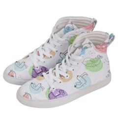 Cartoon Bird Cute Doodle Bird Men s Hi-top Skate Sneakers by Salman4z