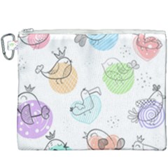 Cartoon Bird Cute Doodle Bird Canvas Cosmetic Bag (xxxl) by Salman4z