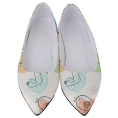 Cartoon Bird Cute Doodle Bird Women s Low Heels by Salman4z