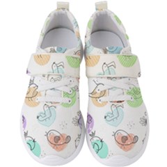 Cartoon Bird Cute Doodle Bird Men s Velcro Strap Shoes by Salman4z