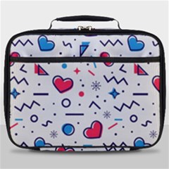 Hearts Seamless Pattern Memphis Style Full Print Lunch Bag by Salman4z