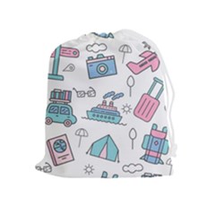 Transportation Seamless Pattern Drawstring Pouch (xl) by Salman4z