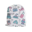 Transportation Seamless Pattern Drawstring Pouch (XL) View1