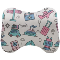 Transportation Seamless Pattern Head Support Cushion by Salman4z