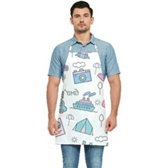 Transportation Seamless Pattern Kitchen Apron by Salman4z