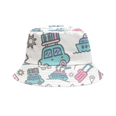 Transportation Seamless Pattern Inside Out Bucket Hat