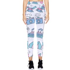 Transportation Seamless Pattern Pocket Leggings  by Salman4z