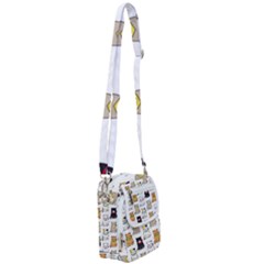 Cat Kitten Seamless Pattern Shoulder Strap Belt Bag by Salman4z