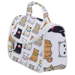 Cat Kitten Seamless Pattern Satchel Handbag by Salman4z