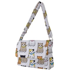 Cat Kitten Seamless Pattern Full Print Messenger Bag (s) by Salman4z