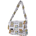 Cat Kitten Seamless Pattern Full Print Messenger Bag (S) View1