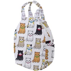 Cat Kitten Seamless Pattern Travel Backpacks by Salman4z