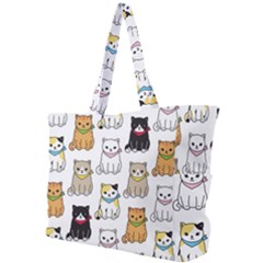 Cat Kitten Seamless Pattern Simple Shoulder Bag by Salman4z