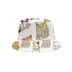 Cat Kitten Seamless Pattern Bucket Hat (kids) by Salman4z