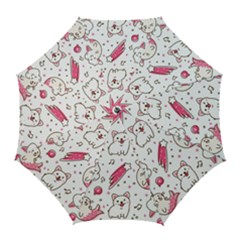 Cute Animal Seamless Pattern Kawaii Doodle Style Golf Umbrellas by Salman4z