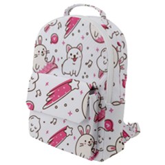 Cute Animal Seamless Pattern Kawaii Doodle Style Flap Pocket Backpack (small) by Salman4z