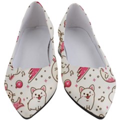 Cute Animal Seamless Pattern Kawaii Doodle Style Women s Block Heels  by Salman4z