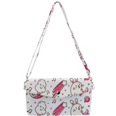 Cute Animal Seamless Pattern Kawaii Doodle Style Removable Strap Clutch Bag by Salman4z