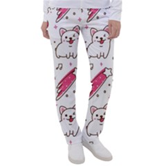 Cute Animal Seamless Pattern Kawaii Doodle Style Women s Casual Pants by Salman4z