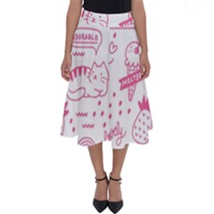 Cute-girly-seamless-pattern Perfect Length Midi Skirt by Salman4z