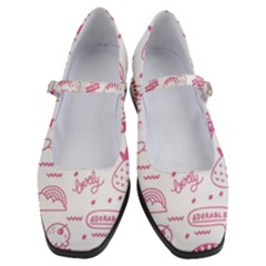 Cute-girly-seamless-pattern Women s Mary Jane Shoes by Salman4z