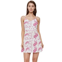 Cute-girly-seamless-pattern Short Frill Dress by Salman4z