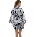 Seamless-pattern-with-black-white-doodle-dogs Long Sleeve Satin Kimono View2