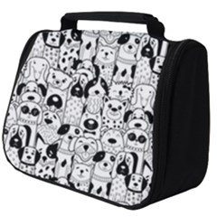 Seamless-pattern-with-black-white-doodle-dogs Full Print Travel Pouch (big) by Salman4z