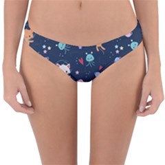 Cute-astronaut-cat-with-star-galaxy-elements-seamless-pattern Reversible Hipster Bikini Bottoms by Salman4z