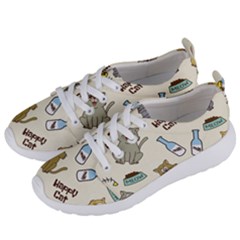 Happy-cats-pattern-background Women s Lightweight Sports Shoes by Salman4z