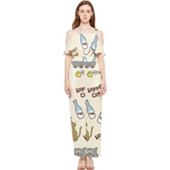 Happy-cats-pattern-background Draped Sleeveless Chiffon Jumpsuit by Salman4z