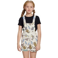 Happy-cats-pattern-background Kids  Short Overalls by Salman4z