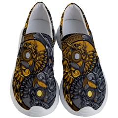 Yin-yang-owl-doodle-ornament-illustration Women s Lightweight Slip Ons by Salman4z