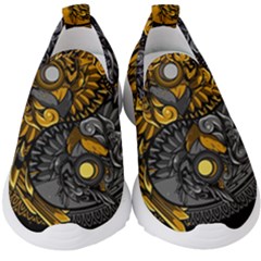 Yin-yang-owl-doodle-ornament-illustration Kids  Slip On Sneakers by Salman4z