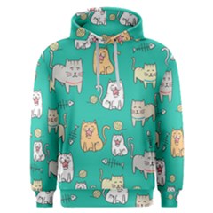 Seamless-pattern-cute-cat-cartoon-with-hand-drawn-style Men s Overhead Hoodie by Salman4z