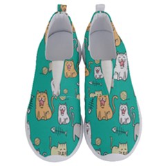 Seamless-pattern-cute-cat-cartoon-with-hand-drawn-style No Lace Lightweight Shoes by Salman4z