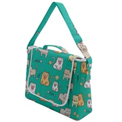 Seamless-pattern-cute-cat-cartoon-with-hand-drawn-style Box Up Messenger Bag by Salman4z