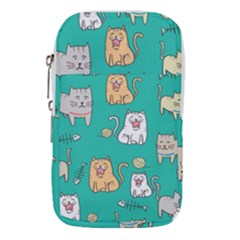 Seamless-pattern-cute-cat-cartoon-with-hand-drawn-style Waist Pouch (large) by Salman4z