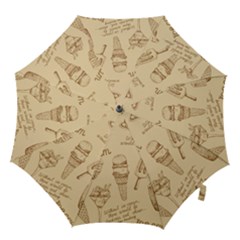 Ice-cream-vintage-pattern Hook Handle Umbrellas (large) by Salman4z