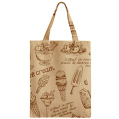 Ice-cream-vintage-pattern Zipper Classic Tote Bag by Salman4z