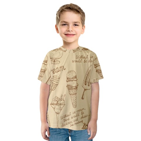 Ice-cream-vintage-pattern Kids  Sport Mesh Tee by Salman4z