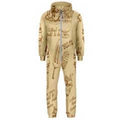 Ice-cream-vintage-pattern Hooded Jumpsuit (men) by Salman4z