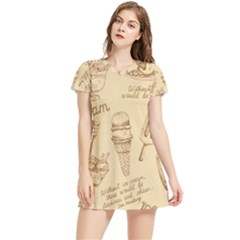 Ice-cream-vintage-pattern Women s Sports Skirt