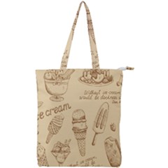 Ice-cream-vintage-pattern Double Zip Up Tote Bag by Salman4z