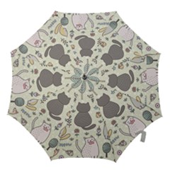 Funny Cartoon Cats Seamless Pattern Hook Handle Umbrellas (small) by Salman4z