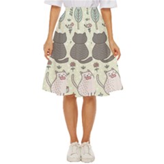 Funny Cartoon Cats Seamless Pattern Classic Short Skirt by Salman4z